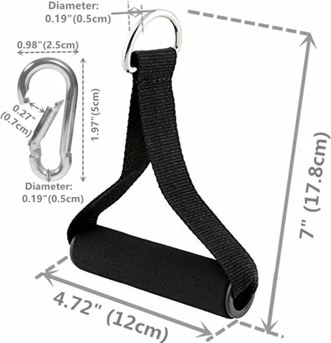 Miniatura 2 de Asas de ejercicio de alta calidad, mango de bandas de resistencia, mango de fitness, asas de entrenamiento, mango de espuma densa, equipo de fitness