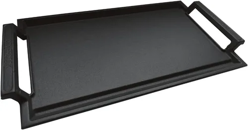 Miniatura 8 de Sartén para plancha, placa caliente de hierro fundido, parrilla rectangular, 2 asas con superficie acanalada para cocina eléctrica de inducción, 16