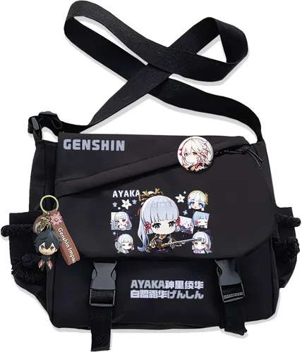 Miniatura 4 de Bolso Furina Crossbody Bag Single Shoulder Bag Adulto Anime 3D Print Mochila Negro Bolsa