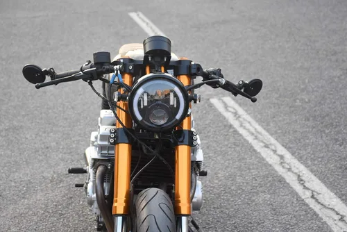 Miniatura 7 de 001-B Cafe Racer - Espejos plegables para motocicleta, retrovisor, color negro, para manillares de 7/8 pulgadas, compatibles con motos de calle