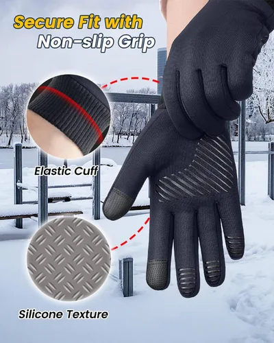 Miniatura 4 de Winter Gloves for Men Women Cold Weather - Touchscreen Gloves for Running