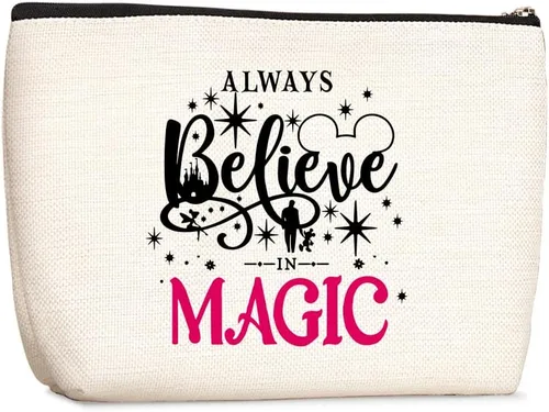 Miniatura 23 de Wenboco Bolsa de cosméticos con temática de ratón de dibujos animados para mujeres, cumpleaños, esta chica corre en aperitivos, bolsa de maquillaje