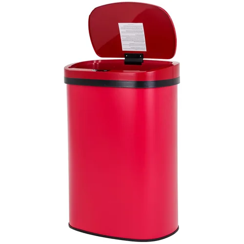 HHS Basurero de acero inoxidable de 13 galones con tapa, sin contacto, de metal, para cocina, baño, dormitorio, cocina y oficina (5 litros), color