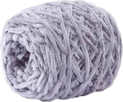 Miniatura 27 de Hilo de punto grueso negro, hilo de terciopelo de felpilla, hilo de chenilla gruesa 100% poliéster, tejido de brazo, tejido a mano, tejido
