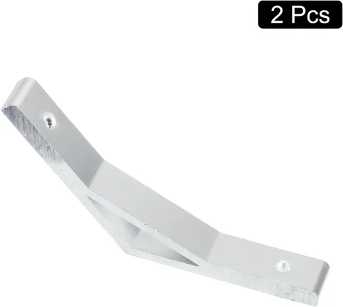 Miniatura 3 de uxcell 2 soportes de esquina de perfil de aluminio de ángulo de 135 grados, conectores de junta de esquina para la serie 2020 (blanco plateado)