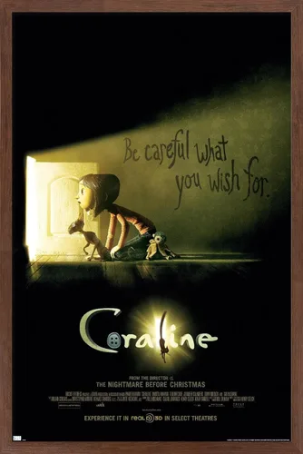 Miniatura 16 de Trends International Coraline - Póster de pared de una hoja, 22.4 pulgadas de largo x 14.7 pulgadas de ancho, versión enmarcada en bronce Versión