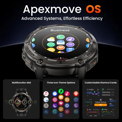 Miniatura 9 de KOSPET Tank T4 Reloj inteligente para hombre, todo de acero inoxidable, GPS de 6 satélites y mapas sin conexión, impermeable 100M 45m de buceo
