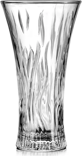 Jarrón de flores de 12 pulgadas, jarrones de cristal transparente para flores, jarrón alto de cristal, moderno y grande, decoración de cristal para
