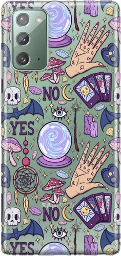 Miniatura 5 de Funda para teléfono compatible con Samsung Galaxy S25 S24 S23 Ultra S22 Plus S21 FE S20 Note 20 Witchcraft Dreamcatcher Tarot tarjetas, parachoques