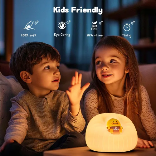 Miniatura 3 de Luces nocturnas para niños, lámpara táctil recargable de 3 brillos para cuarto de bebé 3 brillo ajustable, apagado automático, control táctil