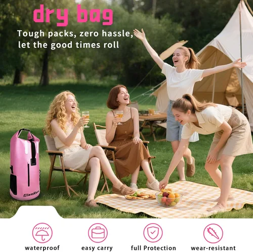 Miniatura 2 de Bolsa seca de 35 L, mochila impermeable resistente para mujer, material resistente al desgaste para kayak, senderismo, viajes, artículos esenciales