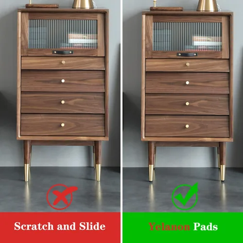 Miniatura 5 de Yelanon Almohadillas antideslizantes para muebles, 38 unidades (1+2+3 pulgadas), pinzas para muebles, suelos de madera dura, antideslizantes