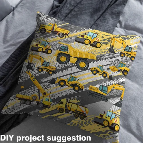 Miniatura 4 de Feelyou Tela para Construcción de Coches por el Patio, Tela de Tapicería de Camiones de Dibujos Animados para Sillas, Tela Decorativa Impermeable