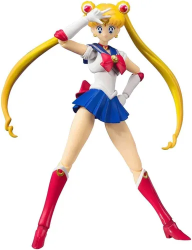 TAMASHII NATIONS - Pretty Guardian Sailor Moon - Sailor Moon -Edición en color de animación-, Figura de acción de Bandai Spirits S.H.Figuarts