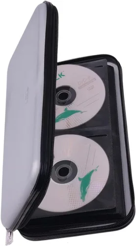 Miniatura 14 de Funda para CD, billetera resistente de capacidad para 72 personas, soporte para DVD para automóvil, carcasa rígida resistente, soporte para disco