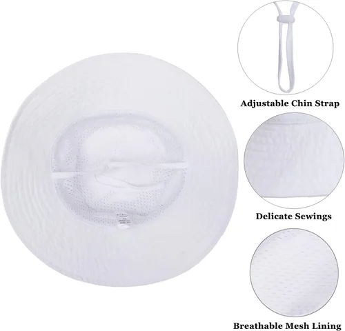 Miniatura 3 de Sombrero de sol para bebé de verano UPF 50+, sombrero de pescador de ala ancha, sombreros de playa para bebés niños y niñas de 0 a 6 años
