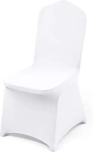 Miniatura 17 de VEVOR 12 Piezas Fundas de Silla de Frente Plano Poliéster Spandex Funda de Silla Elástica Fundas Deslizantes, Bodas, Vacaciones, Banquetes, Fiestas