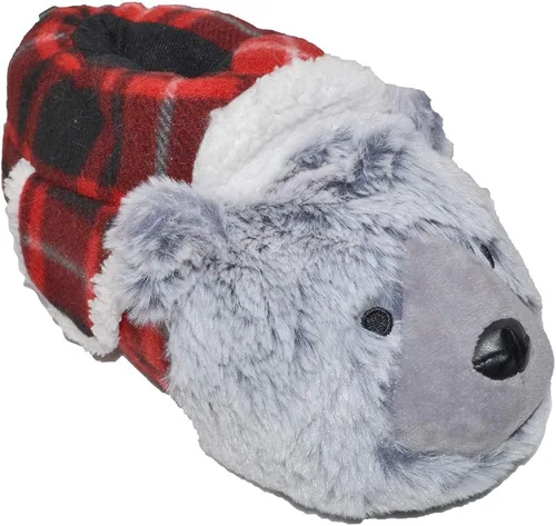 Miniatura 7 de Millffy Pantuflas clásicas de conejo para adultos, pantuflas de felpa de tamaño infantil, pantuflas de animales de pastor perro corgi disfraz calzado