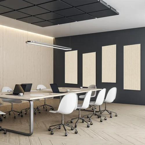 Miniatura 5 de Paneles acústicos, paquete de 10 paneles acústicos que reducen el ruido para paredes, paneles de pared insonorizados de 48 x 24 x 0.4 pulgadas