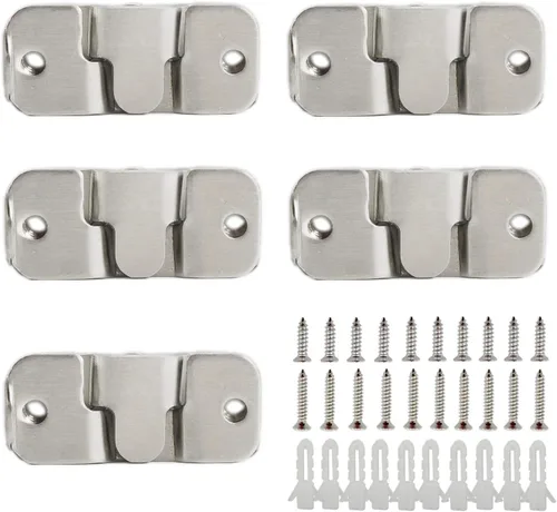 Miniatura 8 de Soporte de montaje empotrado para muebles, gancho de acero inoxidable para colgar fotos, accesorios de montaje en pared para cabecero, gancho