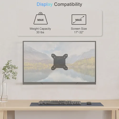 Miniatura 6 de IFCASE Montaje en pared VESA para monitor de TV pequeño de fácil instalación, se adapta a pantalla LCD/LED de 13-32 pulgadas (negro)