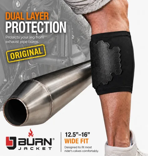 Miniatura 3 de BurnJacket Funda Protectora contra Quemaduras para Tubo de Escape de Motocicleta Protector de Pierna - Extra Ancho, Protección de Doble Capa, Se