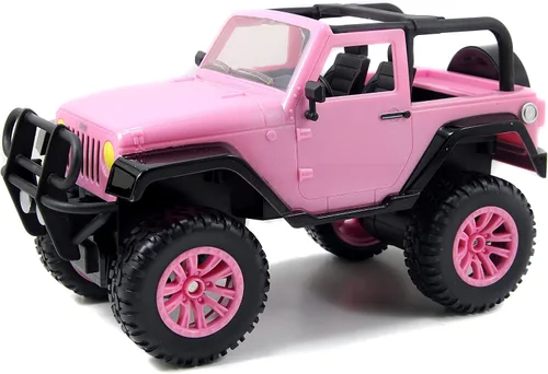 Miniatura 8 de Girlmazing 1:16 Jeep Wrangler RC Coches de Radio Control, Juguetes para Niños (Rosado)