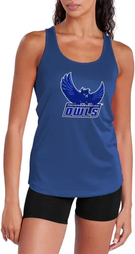 Miniatura 198 de Camiseta deportiva sin mangas oficial de NCAA Collegiate para mujer, con espalda cruzada, colección con logotipo primario