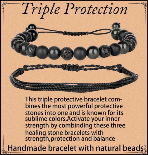 Miniatura 29 de LPBeads Pulsera de piedra natural hecha a mano de tamaño ajustable