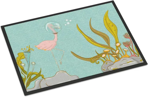 Miniatura 12 de Caroline's Treasures BB8537MAT - Felpudo de delfín bajo el agua de 18 x 27 pulgadas, tapete para puerta delantera interior y exterior, para entrada