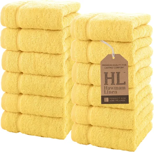 Miniatura 67 de Juego de 6 toallas de baño negras para baño, algodón turco original, suave, absorbente y de primera calidad, 2 toallas de baño, 2 manos y 2 toallas