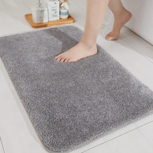 Miniatura 13 de COSY HOMEER Alfombras extra gruesas para el baño, tapetes de baño antideslizantes, tapete de felpa suave, peludo y 100% micro poliéster, tapete