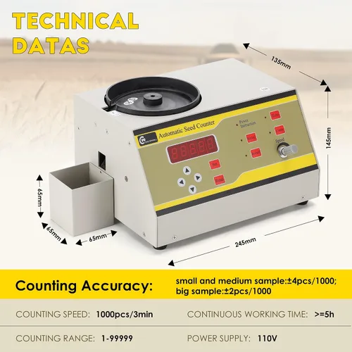 Miniatura 4 de CGOLDENWALL Instrumento de contador automático del microordenador de la máquina para las partículas 110V del grano del trigo del maíz de la soja