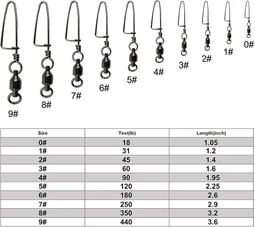 Miniatura 5 de Paquetes de 10, 30 rodamientos de bola alta resistencia para pesca con gancho Coastlock, Anillos de soldadura fuerte para pesca en agua salada