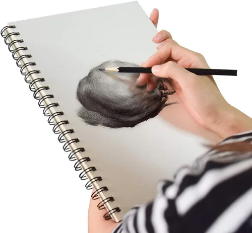 Miniatura 6 de SAYEEC SAEEC - Cuaderno de bocetos de 8.2 x 11.4 pulgadas, 80 páginas en blanco, 40 hojas duraderas sin ácidos, bloc de dibujo de artista, cuaderno