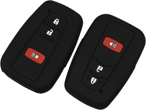 Miniatura 3 de Funda para llavero para Toyota Corolla Hatchback RAV4 XLE Prius de 3 botones 2019-2022, negro y negro Negro Negro