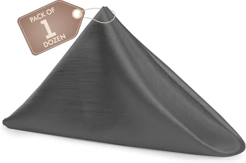 Miniatura 86 de Ultimate Textile -1 docena de servilletas reversibles Shantung Satin - Majestic - Servilletas de tela Majestic de 17 x 17 pulgadas, color marrón