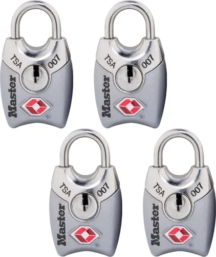 Miniatura 8 de Master Lock 4689T Cerradura con Llave Aprobada por TSA, Paquete de 2, los Colores Pueden Variar
