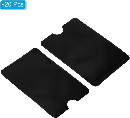 Miniatura 3 de PATIKIL Mangas de bloqueo RFID, fundas de aluminio para prevención de robo de identidad, fundas protectoras seguras para tarjetas de crédito, Negro