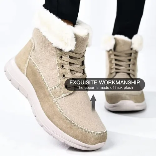 Miniatura 4 de TIOSEBON Botas de tobillo para mujer, botines cortos para exteriores, antideslizantes, para senderismo y caminar