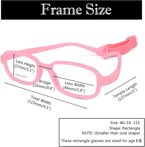 Miniatura 35 de AQWANO Children Optical Glasses Frame tr90 Flexible Bendable One-piece Safe Eyeglasses Girls Boy