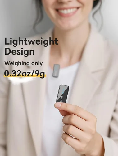 Miniatura 2 de Micrófono Lavalier inalámbrico para iPhone 16 15, Android, tableta, PC, mini micrófono de 3 niveles con reducción de ruido AI, micrófono de iPhone