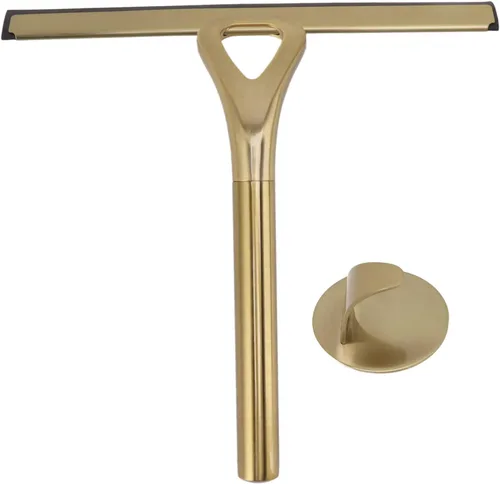 Miniatura 6 de Escobilla de baño de acero inoxidable con mango de baño para cristalería para el hogar, cepillo de vidrio para limpieza de ventanas, herramientas