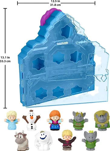 Miniatura 9 de Fisher-Price Little People - Juego de juguetes para niños pequeños Disney Frozen con castillo portátil, estuche de juego con figuras para juego