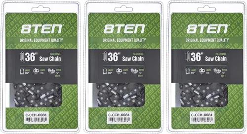Miniatura 129 de 8TEN Cadena de motosierra semi cincel de 6 pulgadas .050 1/4 42 DL para Worx WG320 Black & Decker LLP120 (paquete de 3)