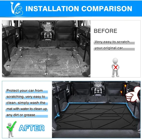 Miniatura 3 de KUST Alfombrilla de carga para maletero para Land Rover Discovery 4 LR4 2010-2016 (5/7 asientos) Cubierta trasera de goma Discoery 4 accesorios