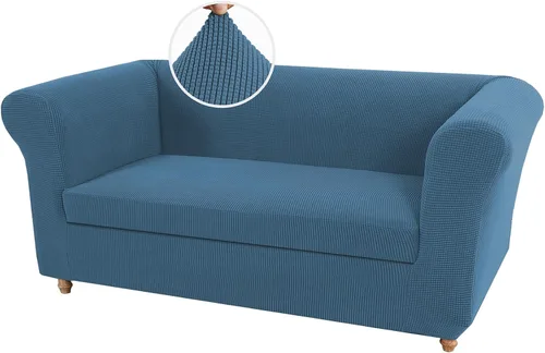 Miniatura 17 de UNBBRRL Funda de sofá Chesterfield de jacquard elástico, fundas de cojín gruesas para sofá, protector de muebles para sala de estar