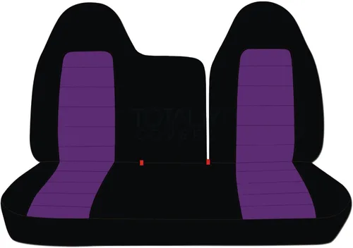 Miniatura 20 de Totally Covers Compatible con fundas de asiento de camión de dos tonos 1997-1998 Ford F-150 F-250 (banco dividido delantero 40/60) sin