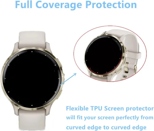 Miniatura 3 de Compatible con Garmin Venu 3S / Venu 4 1.614 in / vivoactive 6 / vivoactive 5 protector de pantalla (paquete de 4) Smart Watch flexible cobertura