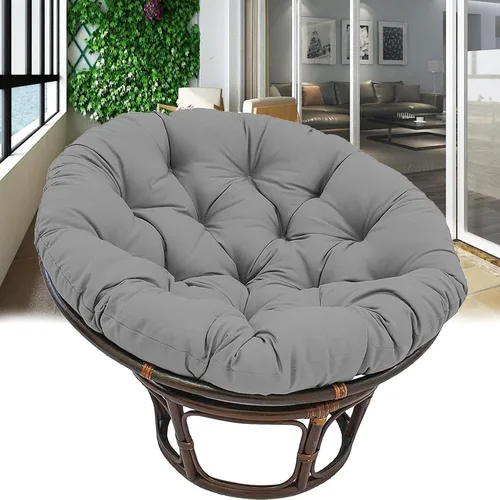 Miniatura 13 de Papasan - Cojines redondos para silla, cojines para asiento de nido de huevos, suave y grueso, impermeable, para muebles de interior y exterior